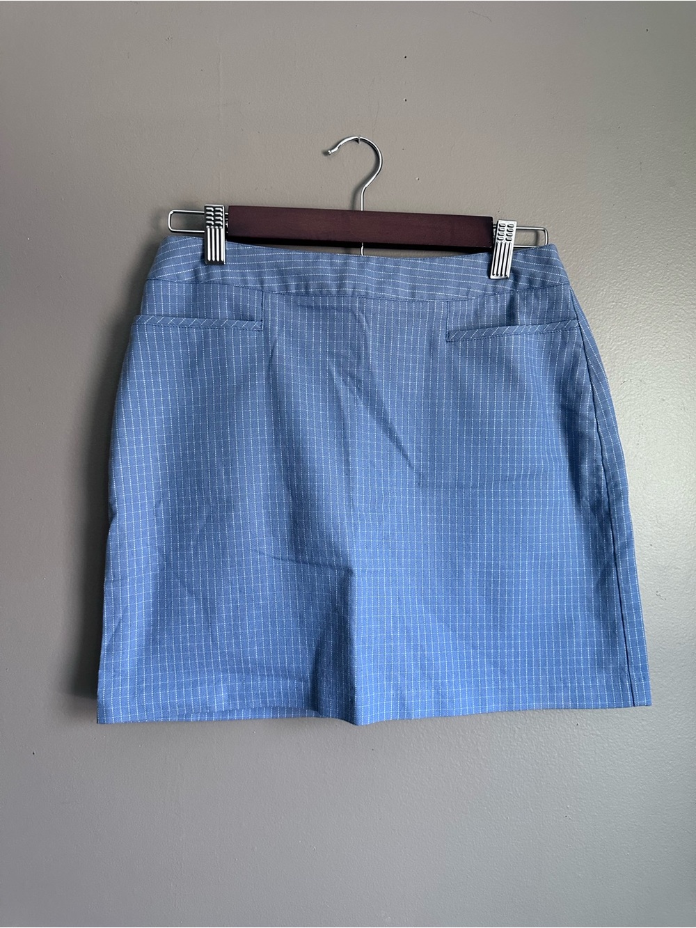 Esprit Y2K Mini Skirt Junior Size 7/8 Light Blue Checkered Skirt